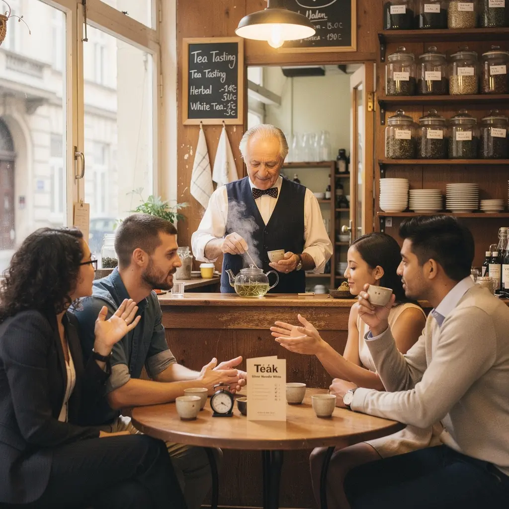 Egy csésze ezüst tű fehér tea, amely tükrözi a természetes szépséget.