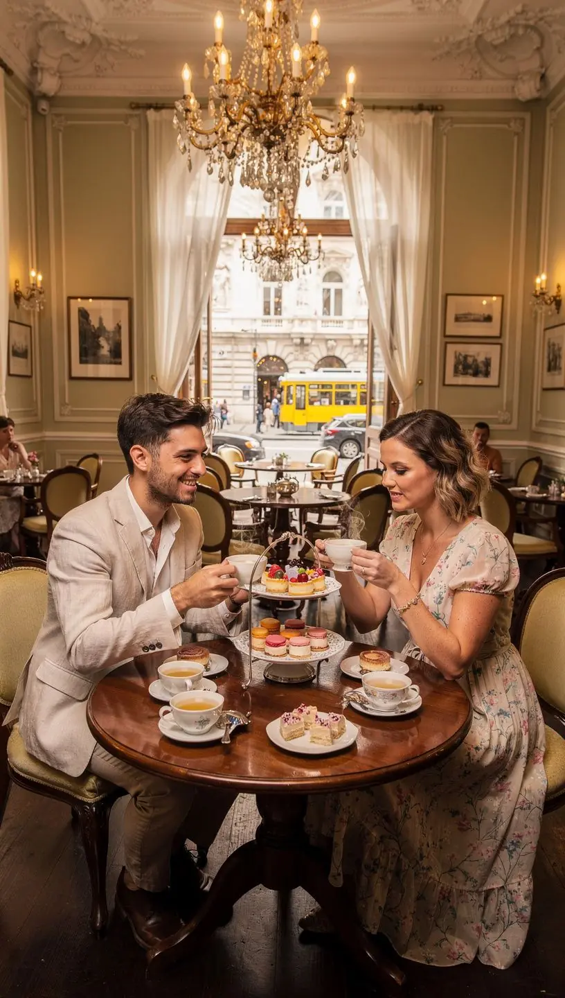 Teázás pillanata, ahol a csendes élvezet és a nyugalom találkozik.