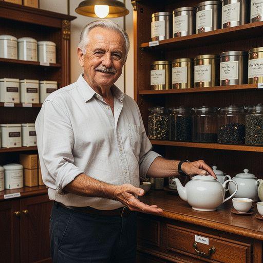 Az elegáns teáskanna, amelyből a selymes fehér tea folyik, körülötte finom díszítések.